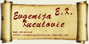 Evgenija Kuculović vizit kartica